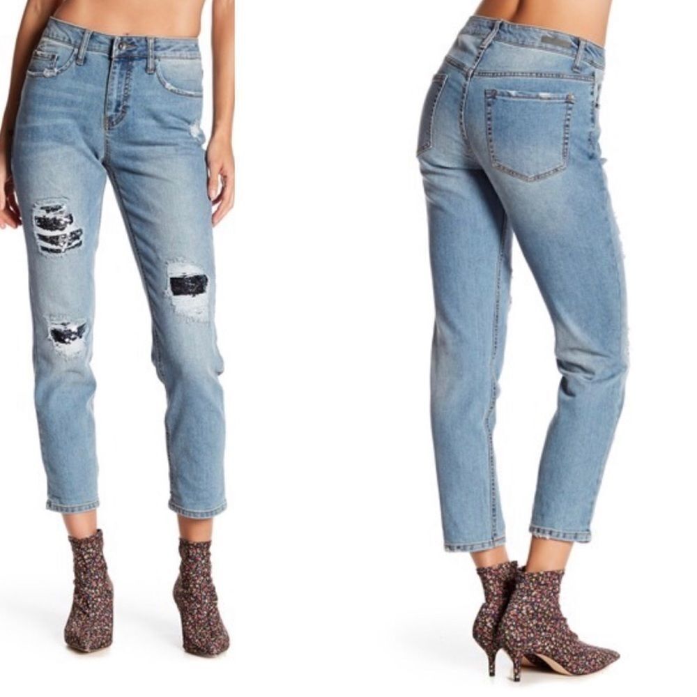 Abound Sequin Patch Boyfriend Jeans size 26